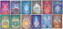 Delcampe - 12 CPSM / CPM 10.5 X 15 Les 12 Signes Du Zodiaque Astrologie Horoscope Le Jardin De Nephtys  MYRRHA Ateliers Orawen - Astrologie