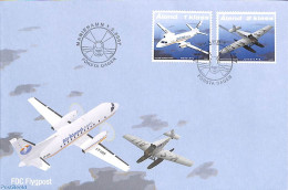 Delcampe - Aland 2007 Mail Planes 2v, First Day Cover, Transport - Post - Aircraft & Aviation - Posta
