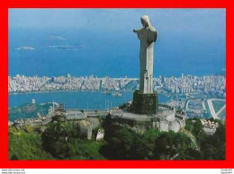 Delcampe - CPSM/gf  RIO DE JANEIRO (Bresil).  Vista Aérea Do Corcovado Com Lagoa.  .*865 - Rio De Janeiro