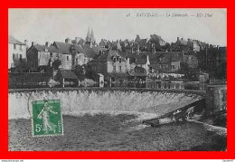 Delcampe - 2 CPA (50) SAINT-LO.  Le Déversoir / Le Pont Sur La Vire Et La Place Des Alluvions..*18193 - Saint Lo
