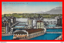 Delcampe - CPA  GENEVE (Suisse).  Quartier De L'ile Et Les Ponts...*1418 - Genève