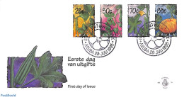 Delcampe - Aruba 1995 Vegetables 4v, First Day Cover, Health - Nature - Food & Drink - Fruit - Ernährung