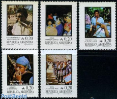 Delcampe - Argentina 1985 Music Instruments 5v, Mint NH, Performance Art - Music - Neufs
