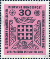 Delcampe - 150124 MNH ALEMANIA FEDERAL 1967 DIA DE LA IGLESIA EVANGELICA - Other & Unclassified
