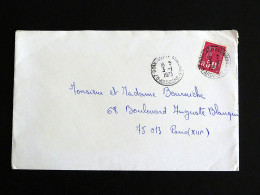 Delcampe - BOULIEU LES ANNONAY - ARDECHE - CACHET ROND MANUEL SUR ARMOIRIES PARIS - Manual Postmarks