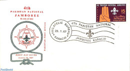 Delcampe - Pakistan 1967 National Jamboree 1v, First Day Cover, Sport - Scouting - Pakistan