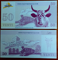 Delcampe - (!)  2011 50  VENTI - LATVIA , Lettland , Lettonia  Local Currency Venspils City,cow , Train , Railway , Lokomotive  Unc - Lettonie