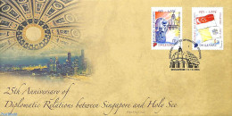 Delcampe - Singapore 2006 Diplomatic Relations Vatican 2v, Joint Issue Vatic, First Day Cover, History - Various - Flags - Joint .. - Joint Issues