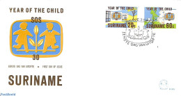 Delcampe - Suriname, Republic 1979 Year Of The Child 2v, First Day Cover, Sport - Various - Cycling - Year Of The Child 1979 - Ar.. - Radsport