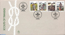 Delcampe - South Africa, Transkei 1982 Scouting 4v, First Day Cover, Nature - Sport - Dogs - Scouting - Transkei