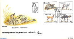 Delcampe - South Africa, Transkei 1988 Animals 4v, First Day Cover, Nature - Animals (others & Mixed) - Cat Family - Transkei