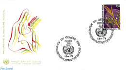 Delcampe - United Nations, Geneva 1971 World Food Program 1v, First Day Cover, Health - Food & Drink - Ernährung