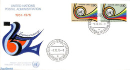 Delcampe - United Nations, Geneva 1976 Postal Administration 2v, First Day Cover, Post - Posta