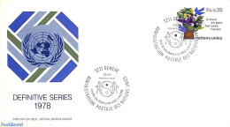 Delcampe - United Nations, Geneva 1978 Living In Peace 1v, First Day Cover, Religion - Bible Texts - Christianity