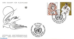 Delcampe - United Nations, Geneva 1984 Refugees Commission 2v, First Day Cover, History - Refugees - Réfugiés