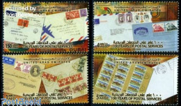 Delcampe - United Arab Emirates 2009 100 Years Of Postal Service 4v, Mint NH, Post - Stamps On Stamps - Posta