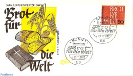 Delcampe - Germany, Federal Republic 1962 Bread For The World 1v, First Day Cover, Health - Bread & Baking - Food & Drink - Lettres & Documents