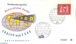 Delcampe - Germany, Federal Republic 1963 CRALOG & CARE 1v, First Day Cover, Religion - Religion - Lettres & Documents