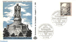 Delcampe - Germany, Federal Republic 1965 Otto Von Bismarck 1v, First Day Cover - Lettres & Documents