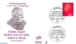 Delcampe - Germany, Federal Republic 1966 Clemens August 1v, First Day Cover, Religion - Religion - Lettres & Documents