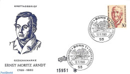 Delcampe - Germany, Federal Republic 1969 E.M. Arndt 1v, First Day Cover, Art - Authors - Lettres & Documents