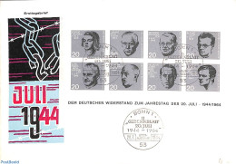Delcampe - Germany, Federal Republic 1964 Resistance S/s, First Day Cover, History - World War II - Lettres & Documents