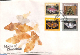 Delcampe - Zimbabwe 1986 Butterflies 4v, First Day Cover, Nature - Butterflies - Zimbabwe (1980-...)