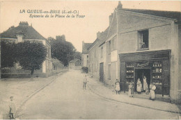 Delcampe - CPA  ANIMÉE  - LA QUEUE EN BRIE - ÉPICERIE DE LA PLACE DE LA TOUR - - La Queue En Brie