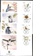 Delcampe - Cuba 1992 WWF, Hummingbirds 4v, First Day Cover, Nature - Birds - World Wildlife Fund (WWF) - Hummingbirds - Lettres & Documents