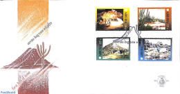 Delcampe - Aruba 2000 Definitives, Island Views 4v, First Day Cover, History - Nature - Geology - Cacti - Cactus
