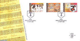 Delcampe - Aruba 2003 Trupialen Theatre 3v, First Day Cover, Performance Art - Theatre - Theatre
