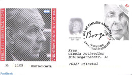 Delcampe - Argentina 2010 Jorge Luis Borges 1v, Joint Issue Germany, First Day Cover, Various - Joint Issues - Art - Authors - Briefe U. Dokumente