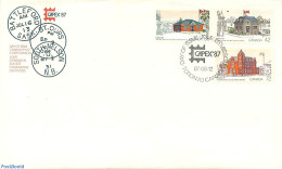 Delcampe - Canada 1987 Capex, Post Offices 3v, First Day Cover, Transport - Philately - Post - Automobiles - Covers & Documents