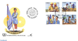 Delcampe - Ciskei 1985 International Youth Year, Girl Guides 4v, First Day Cover, Sport - Various - Scouting - International Yout.. - Ciskei