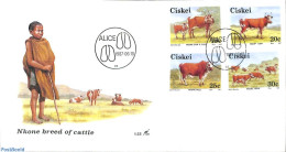 Delcampe - Ciskei 1987 Rinders 4v, First Day Cover, Nature - Cattle - Ciskei