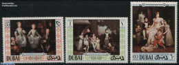 Delcampe - Dubai 1970 Children Day 3v, Mint NH, History - Nature - Napoleon - Cats - Art - Paintings - Napoléon