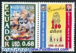 Delcampe - Ecuador 2000 Civil Register 2v [:], Mint NH, Science - Various - Computers & IT - Justice - Books - Informatique