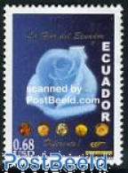 Delcampe - Ecuador 2000 Expfolores 1v, Mint NH, Nature - Flowers & Plants - Roses - Ecuador