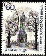 Delcampe - Berlin Poste Obl Yv:597 Mi:636 Grunewaldturm (cachet Rond) - Monuments