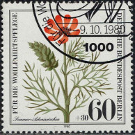 Delcampe - Berlin Poste Obl Yv:592 Mi:631 Wohlfahrtspflege Sommer-Adonisröschen (Adonis Aestivalis) (TB Cachet Rond) - Autres & Non Classés