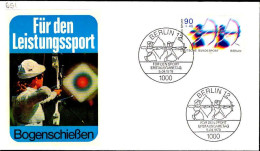 Delcampe - Berlin Poste Obl Yv:551 Mi:597 Tir à L'arc Fdc Berlin 5-4-79 - Boogschieten