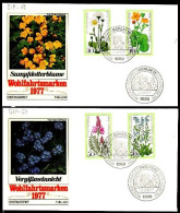 Delcampe - Berlin Poste Obl Yv:518/521 Bienfaisance Fleurs Des Près Fdc Berlin 13-10-77 - Autres & Non Classés