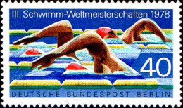 Delcampe - Berlin Poste N** Yv:533 Mi:571 3.Schwimm-Weltmeisterschaften - Natation