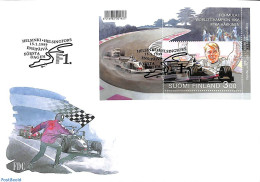 Delcampe - Finland 1999 Mika Hakkinen S/s, First Day Cover, Sport - Transport - Autosports - Sport (other And Mixed) - Automobiles - Briefe U. Dokumente