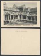 Delcampe - Cambodia Old Postcard ANGKOR-VATH Temple Ruin Inner Courtyard 3e 3rd Third Floor - Cambodja