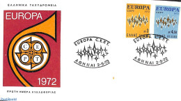 Delcampe - Greece 1972 Europa 2v, First Day Cover, History - Europa (cept) - Lettres & Documents