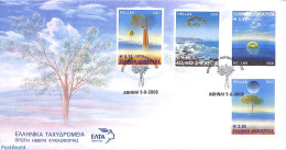 Delcampe - Greece 2003 Nature Conservation 4v, First Day Cover, Nature - Environment - Fruit - Trees & Forests - Lettres & Documents