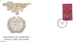 Delcampe - Guernsey 1981 Definitive 1v, First Day Cover, History - Coat Of Arms - Guernsey