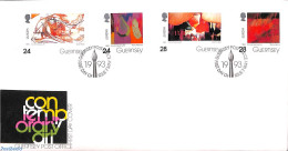 Delcampe - Guernsey 1993 Europa, Modern Art 4v, First Day Cover, History - Europa (cept) - Art - Modern Art (1850-present) - Guernsey