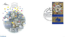 Delcampe - Israel 2007 Jerusalem Unification 1v, First Day Cover, Various - Mills (Wind & Water) - Lettres & Documents